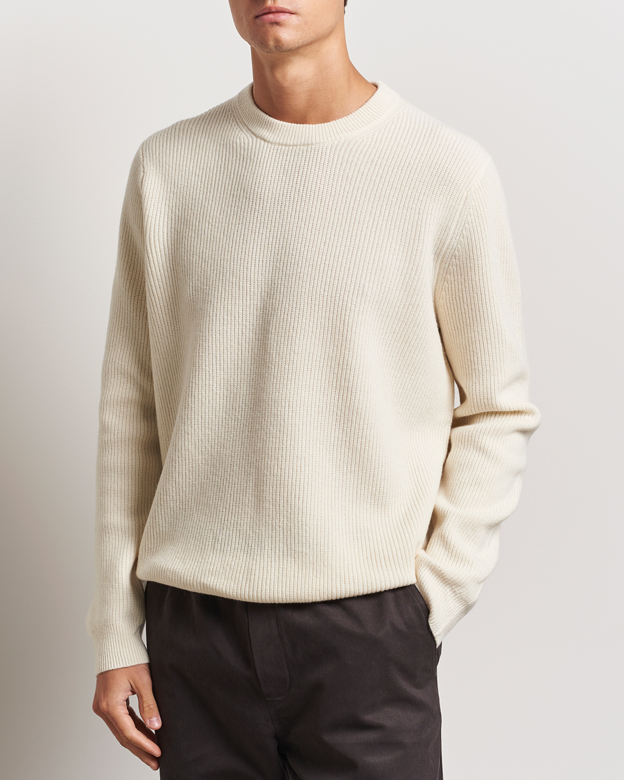 Heren |  | Samsøe Samsøe | Isaks Knitted Crew Neck Clear Cream