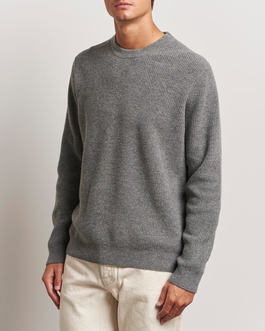 Heren |  | Samsøe Samsøe | Isaks Knitted Crew Neck Dark Grey Melange