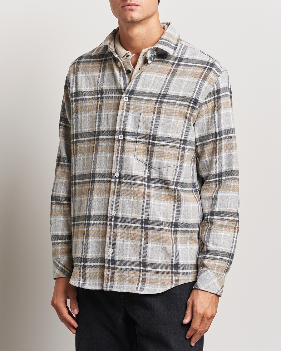 Heren |  | Samsøe Samsøe | Damon Checked Shirt Beige/Grey