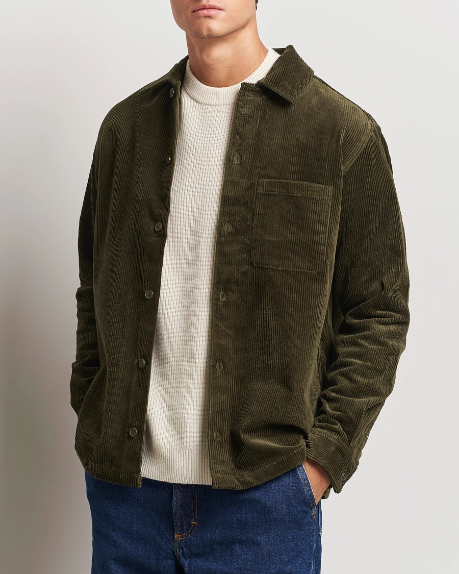 Heren |  | Samsøe Samsøe | Damon Corduroy Overshirt Forest Night