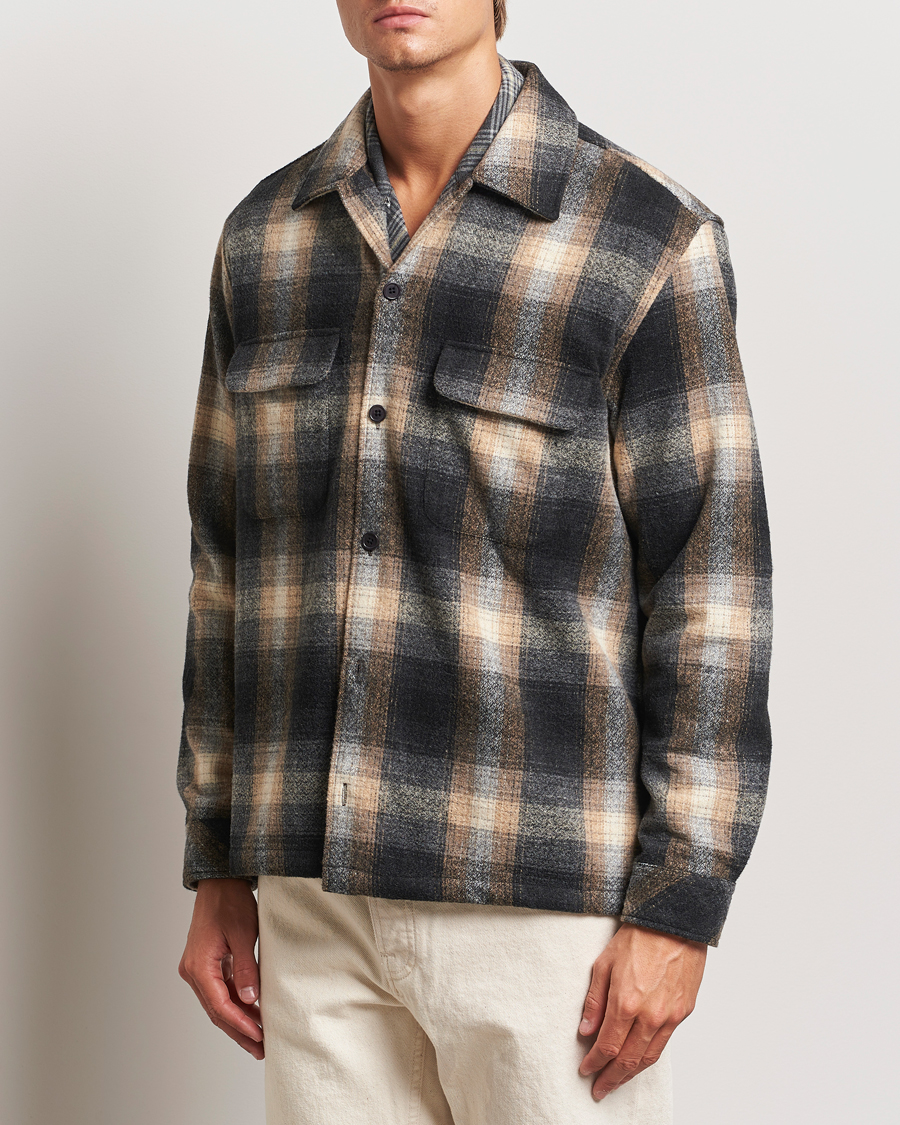 Heren | Nieuws | Samsøe Samsøe | Castor Checked Overshirt Petrified Brown