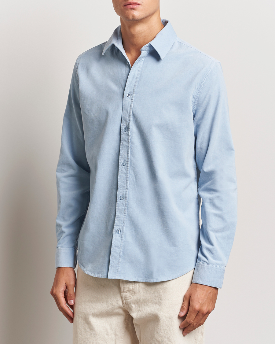 Heren | Nieuws | Samsøe Samsøe | Liam Baby Cord Shirt Subdued Blue