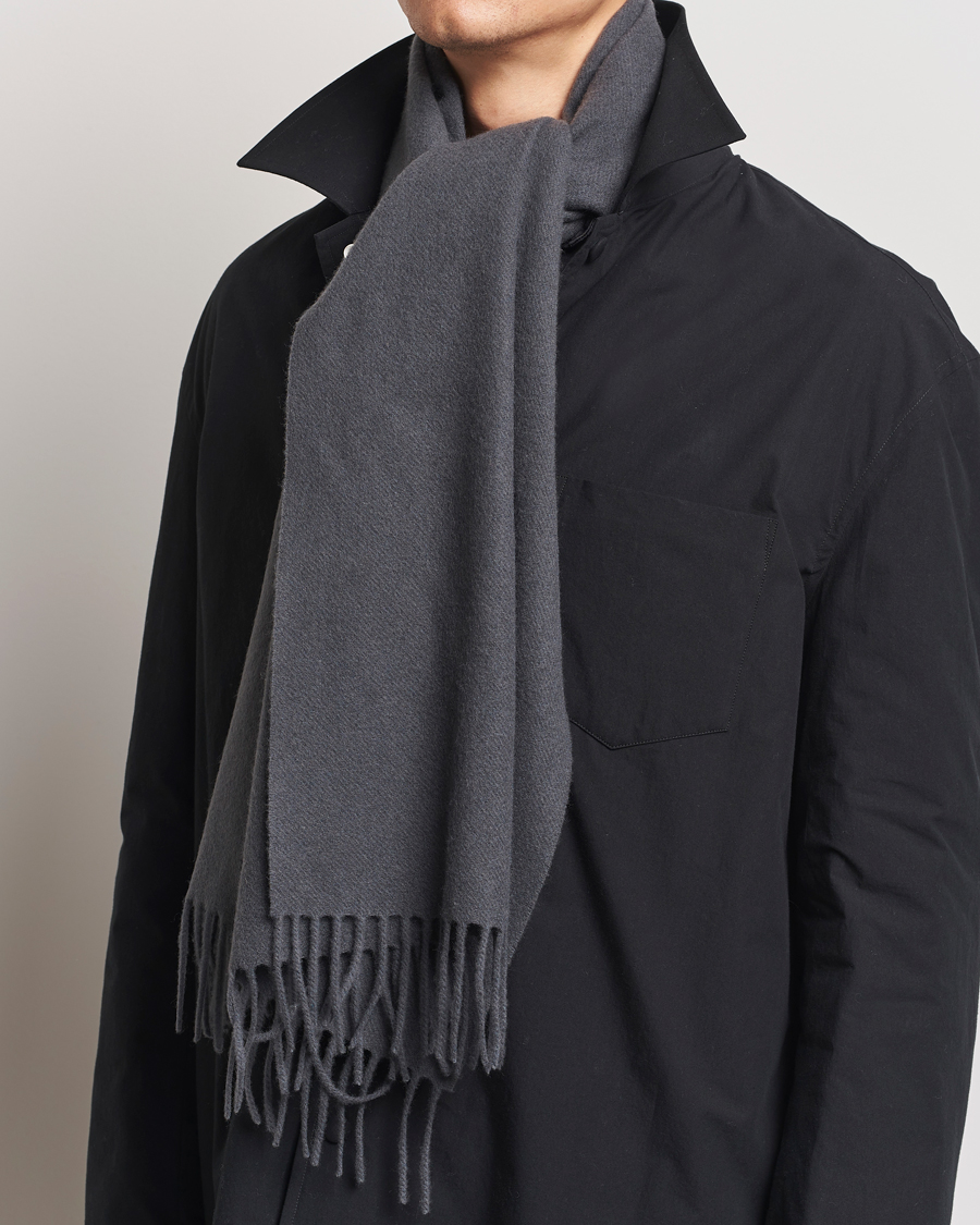 Heren |  | Samsøe Samsøe | Efin Wool Scarf Black Oyster