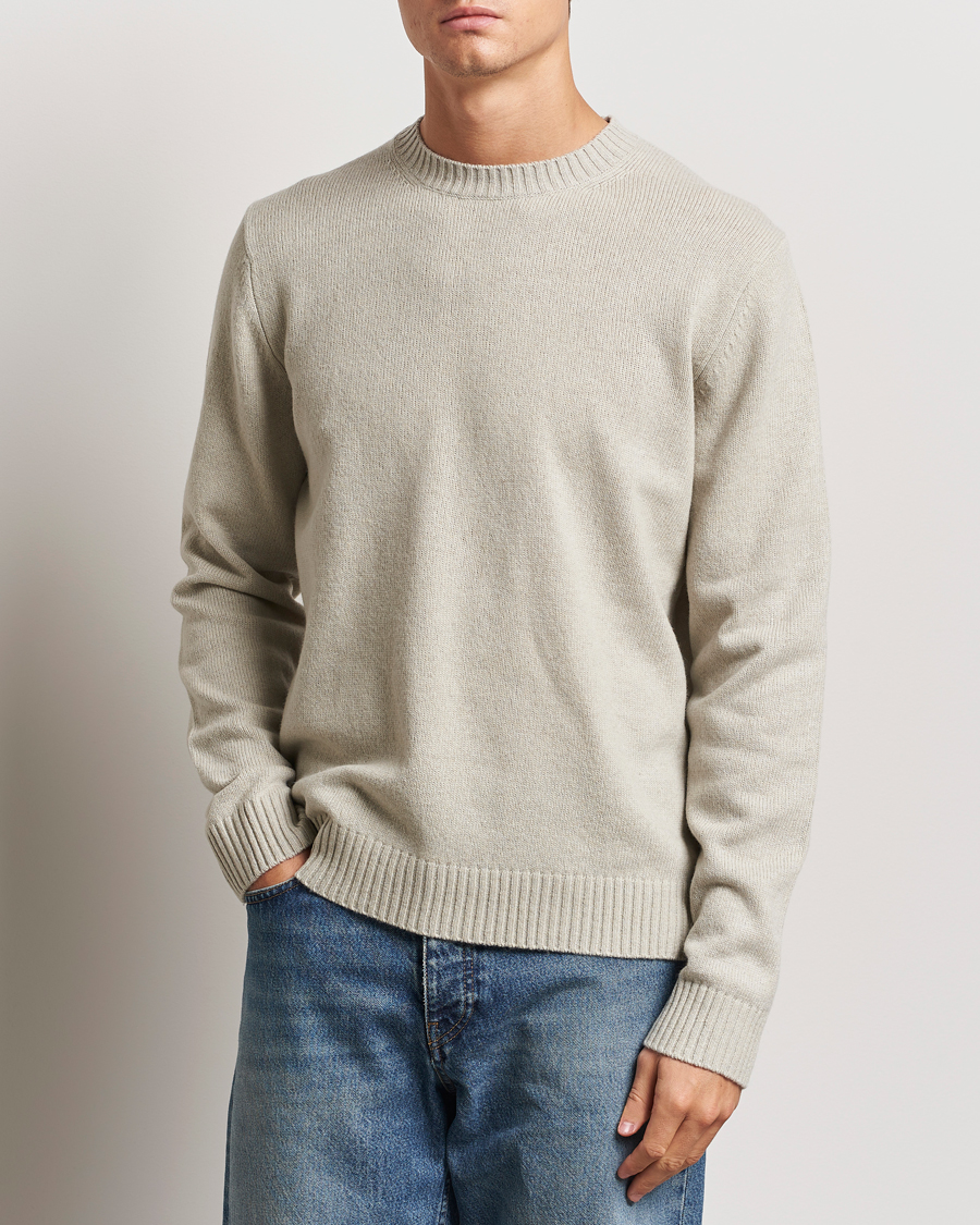 Heren |  | Samsøe Samsøe | Sylli Wool Crew Neck Abbey Stone