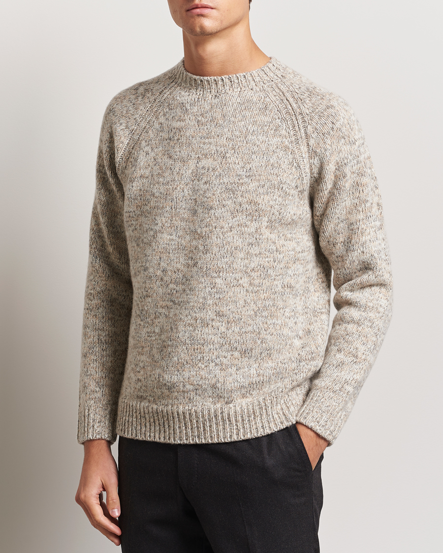 Heren |  | Stenströms | Chunky Knitted Merino Sweater Beige