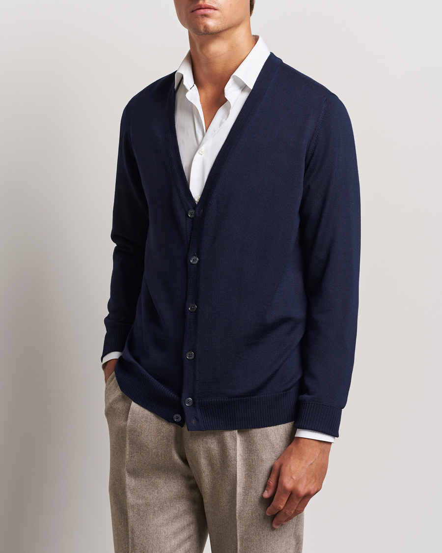 Heren |  | Stenströms | Merino Cardigan Navy