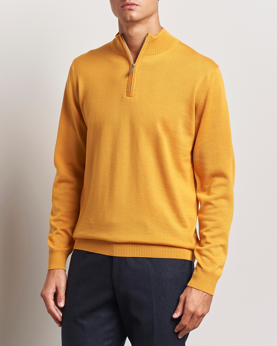 Heren |  | Stenströms | Merino Half Zip Yellow