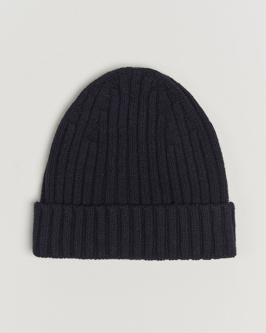 Heren |  | Stenströms | Ribbed Cotton/Cashmere Hat Grey