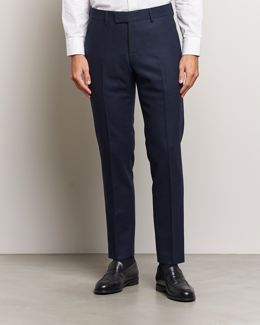 Heren |  | Tiger of Sweden | Tenuta Brushed Wool Trousers Sea Blue