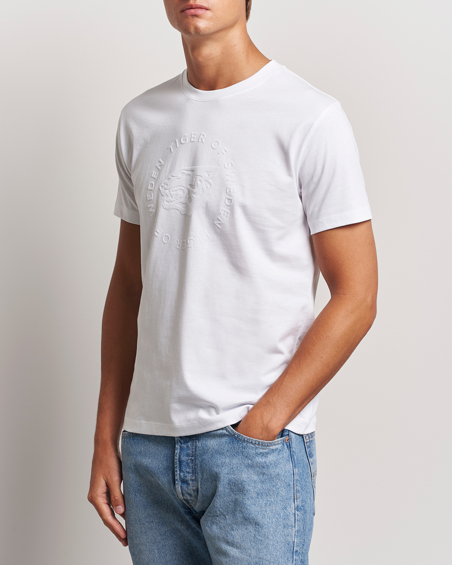 Heren |  | Tiger of Sweden | Dillan Logo Crew Neck T-Shirt Pure White