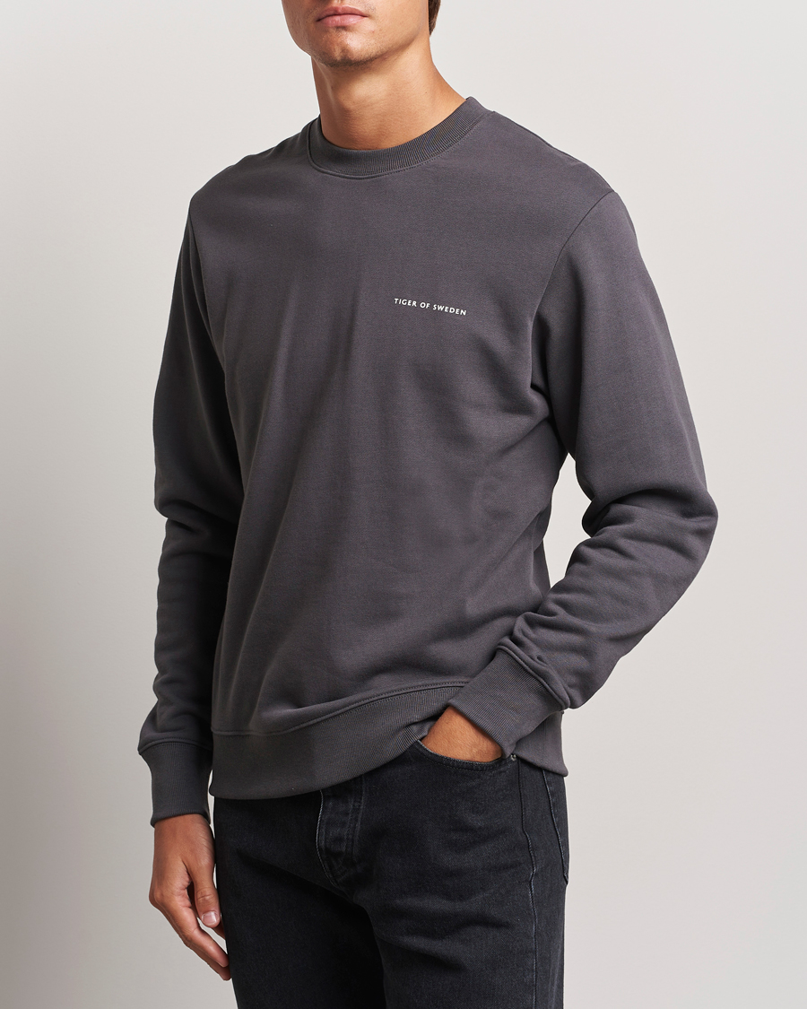 Heren |  | Tiger of Sweden | Emerson Crew Neck Sweatshirt Charcoal