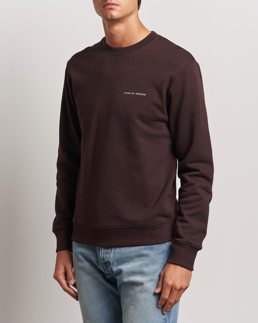 Heren |  | Tiger of Sweden | Emerson Crew Neck Sweatshirt Dark Chocolate