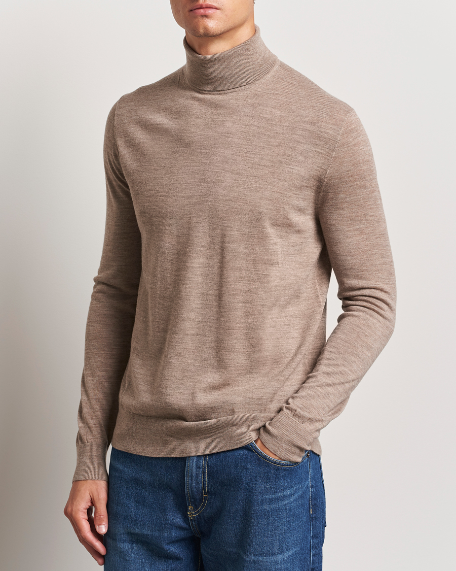 Heren |  | Tiger of Sweden | Nevile Extra Fine Merino Polo Beige Melange