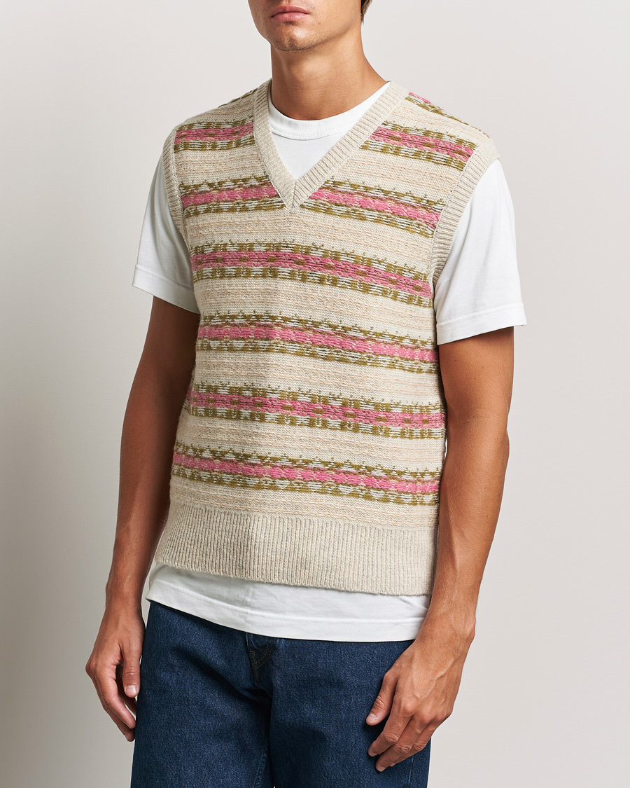 Heren |  | Tiger of Sweden | Claud Wool Fairisle Vest Seashell