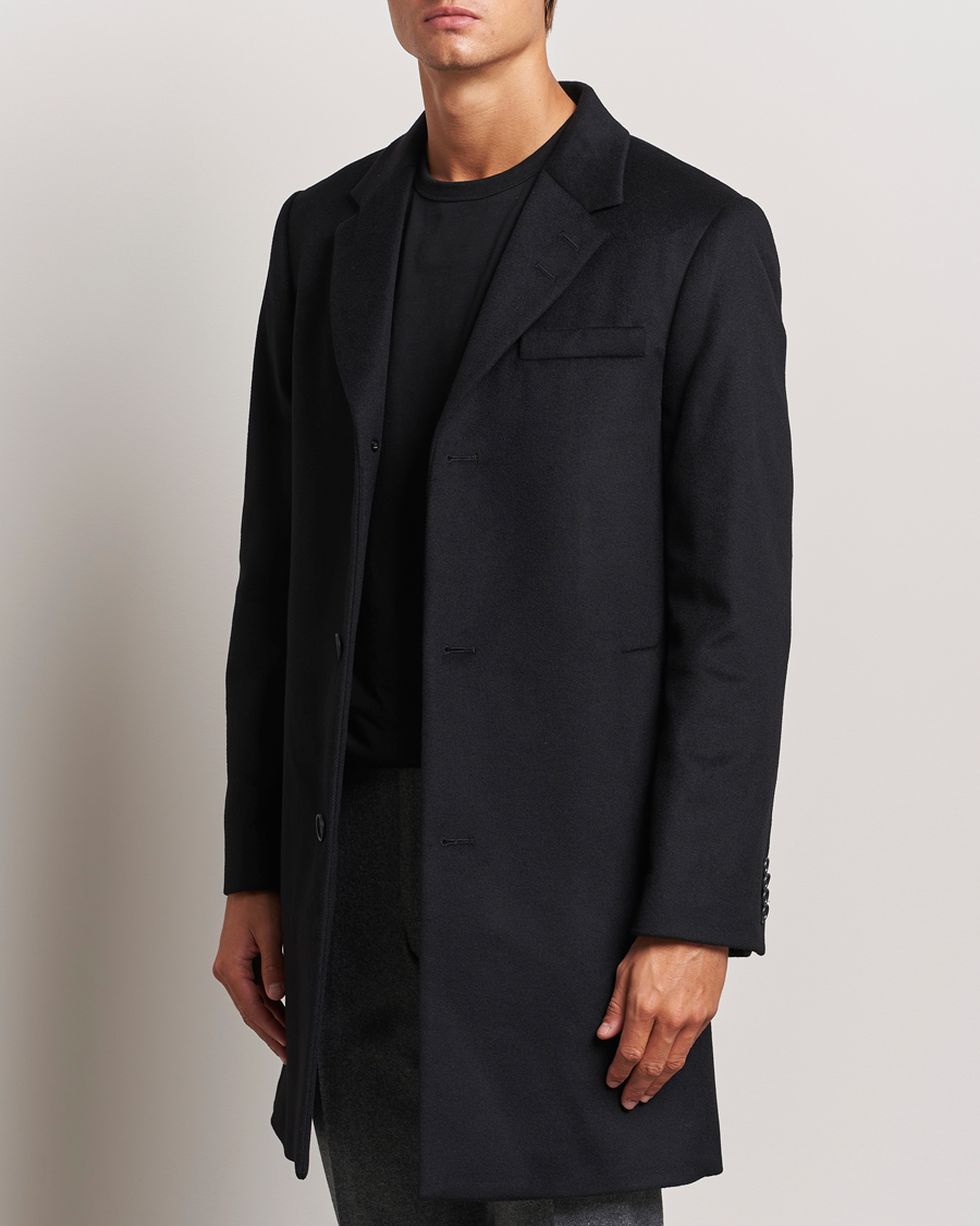 Heren | Business & Beyond - Formal | Tiger of Sweden | Finnan Wool/Cashmere Coat Black