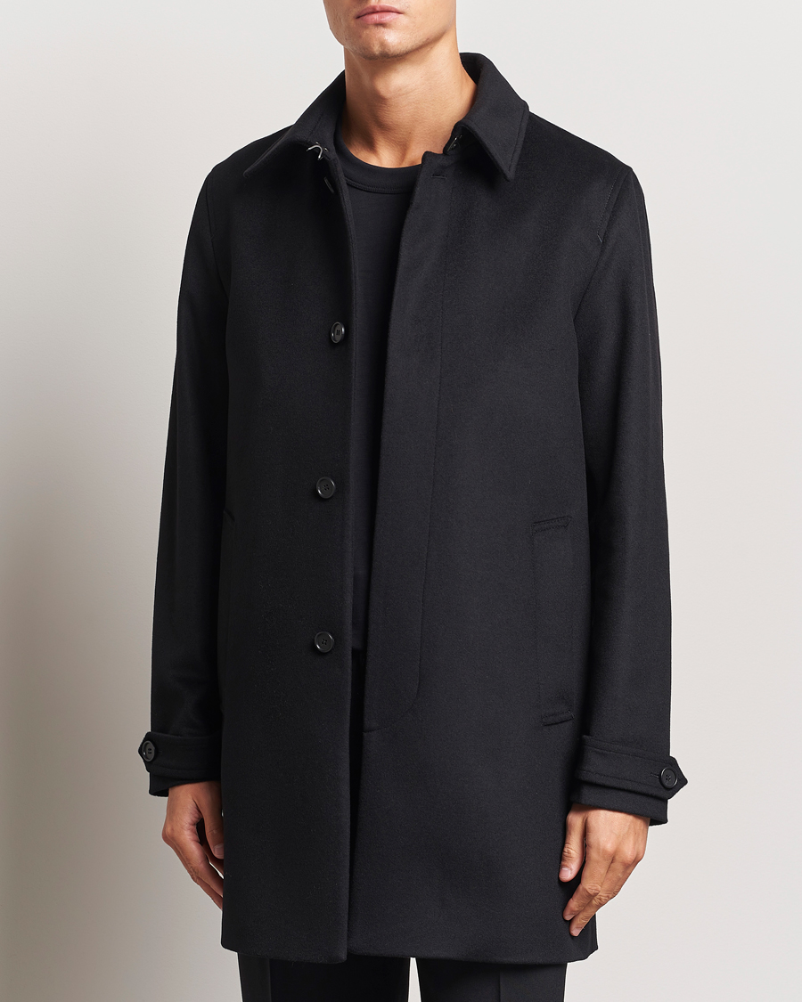 Heren | Herfstjassen | Tiger of Sweden | Cane Wool/Cashmere Coat Black