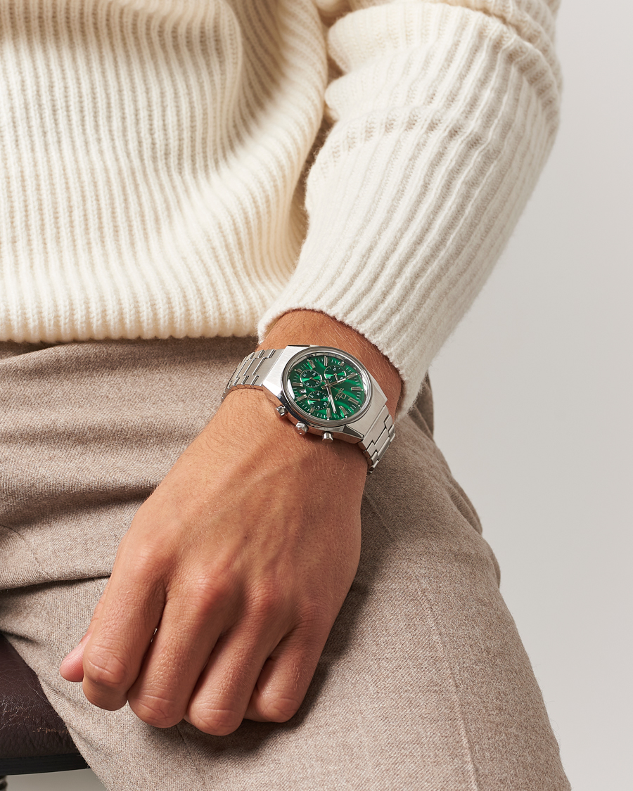 Heren |  | Timex | Q Falcon Eye Chronograph 40mm Green Dial