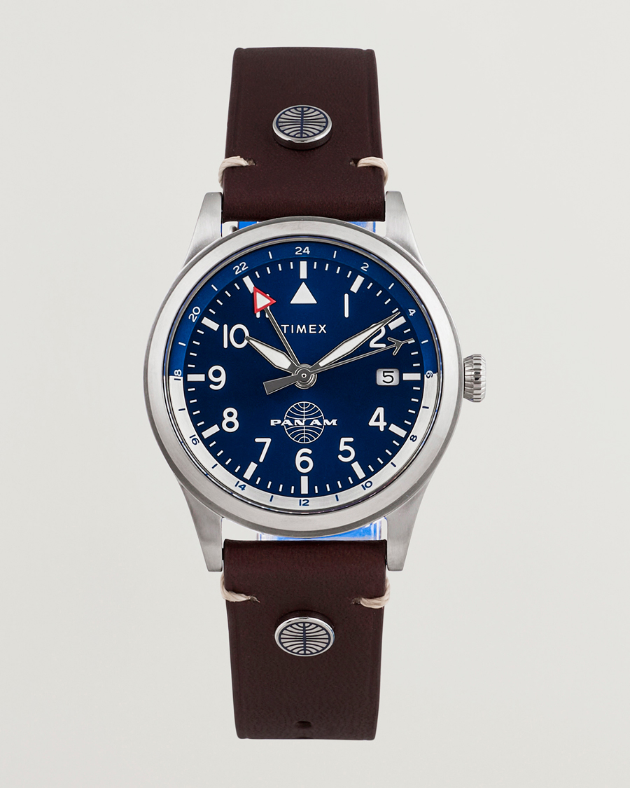 Timex Pan Am GMT Stainless Steel 39mm Blue Dial