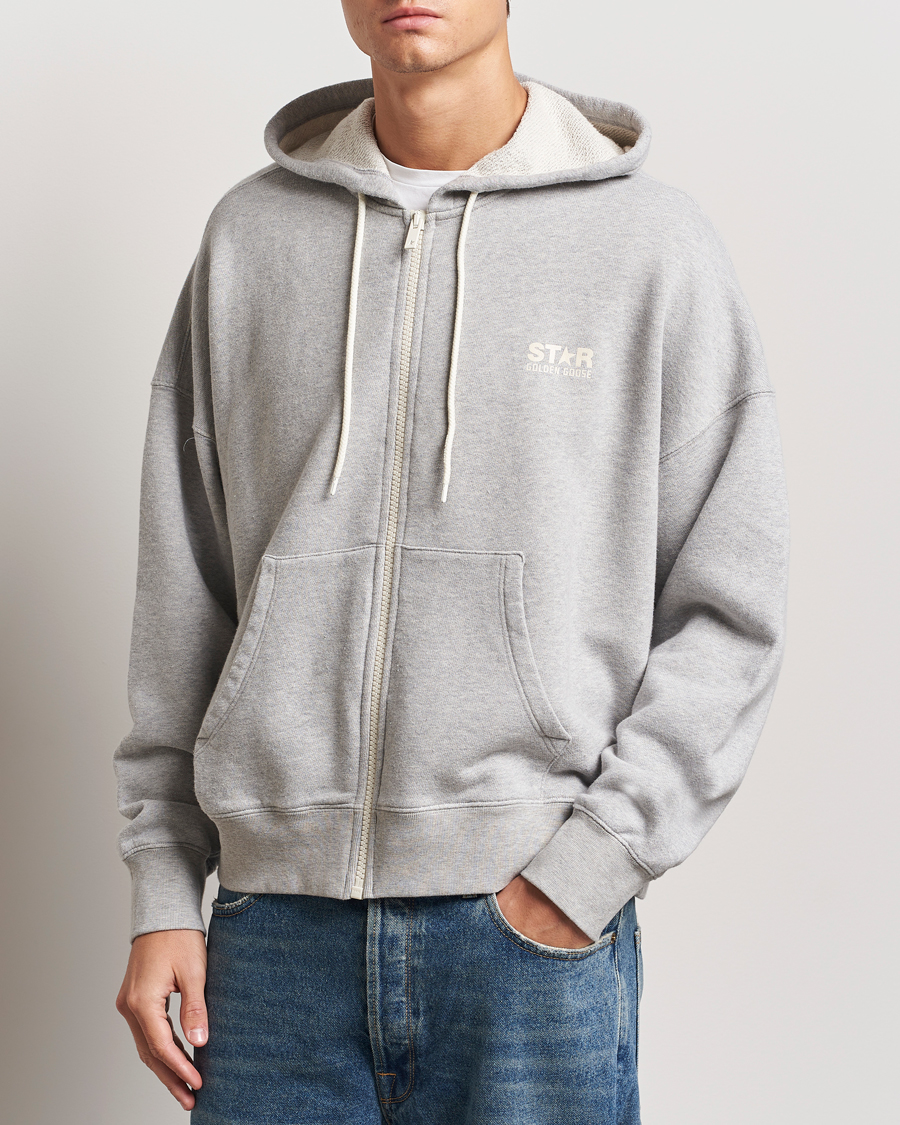 Heren |  | Golden Goose | Full Zip Hoodie Light Grey