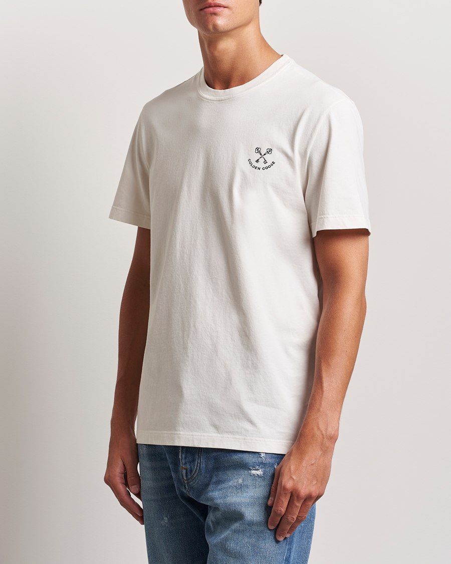 Heren |  | Golden Goose | Journey Short Sleeve T-Shirt Heritage White