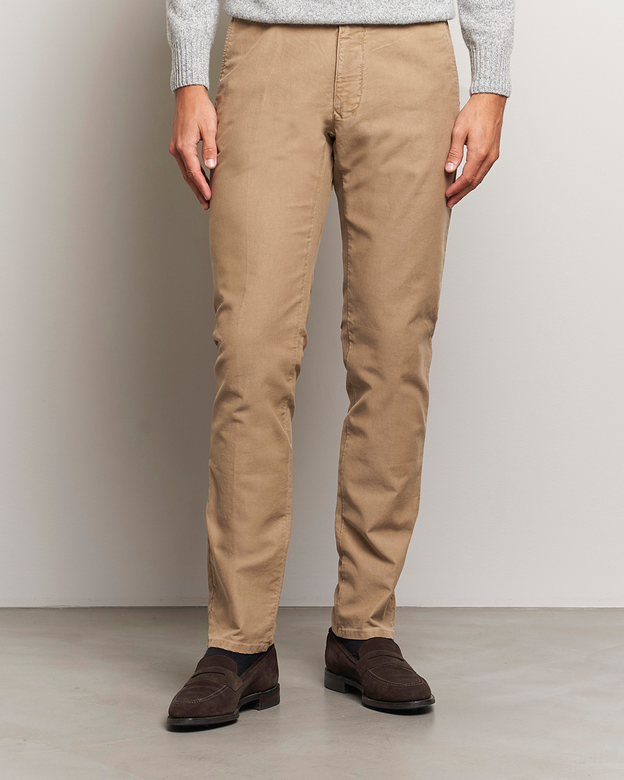 Heren |  | Incotex | Slim Fit Garment Dyed Slacks Beige