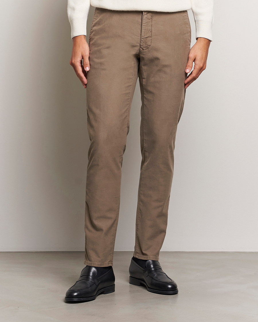 Heren |  | Incotex | Slim Fit Garment Dyed Slacks Brown