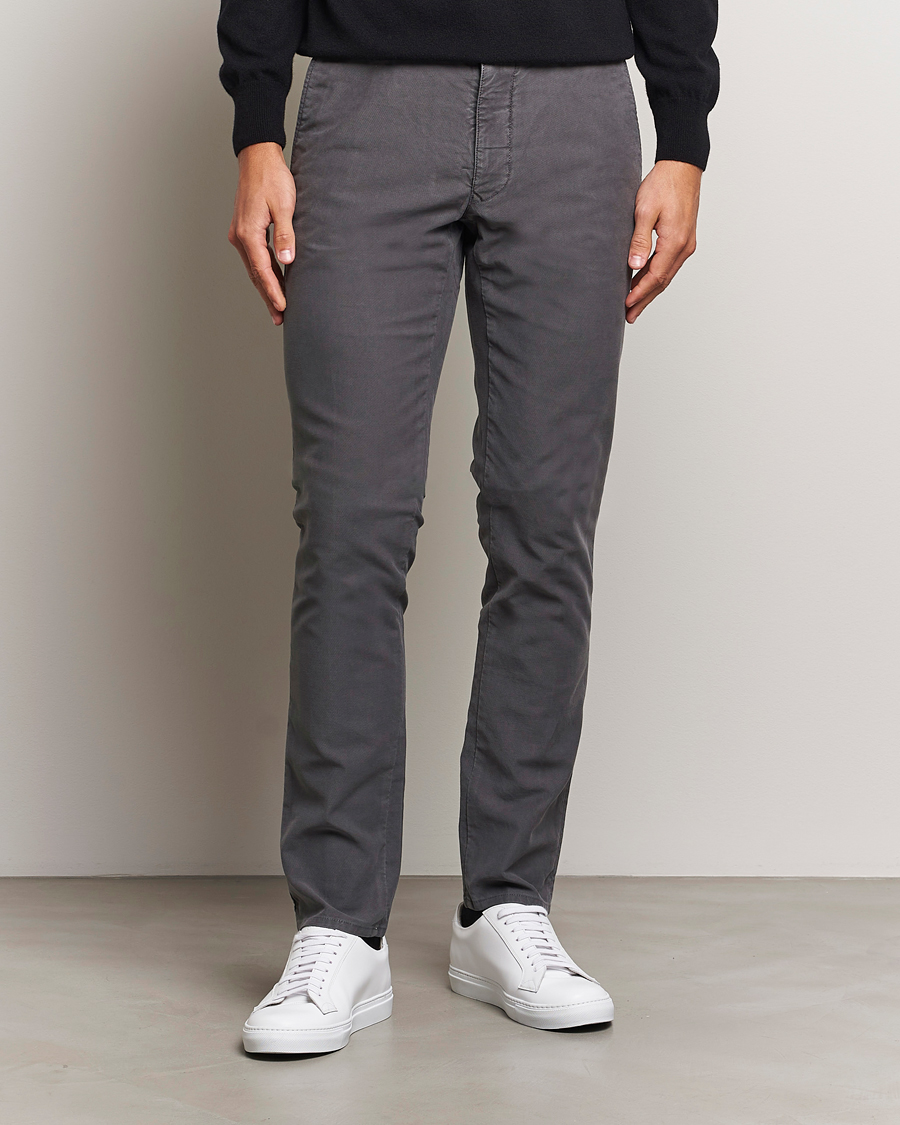 Heren |  | Incotex | Slim Fit Garment Dyed Slacks Dark Grey