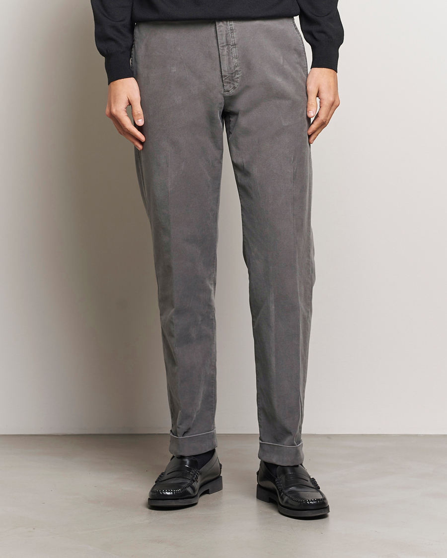 Heren |  | Incotex | Regular Fit Moleskin Slacks Dark Grey