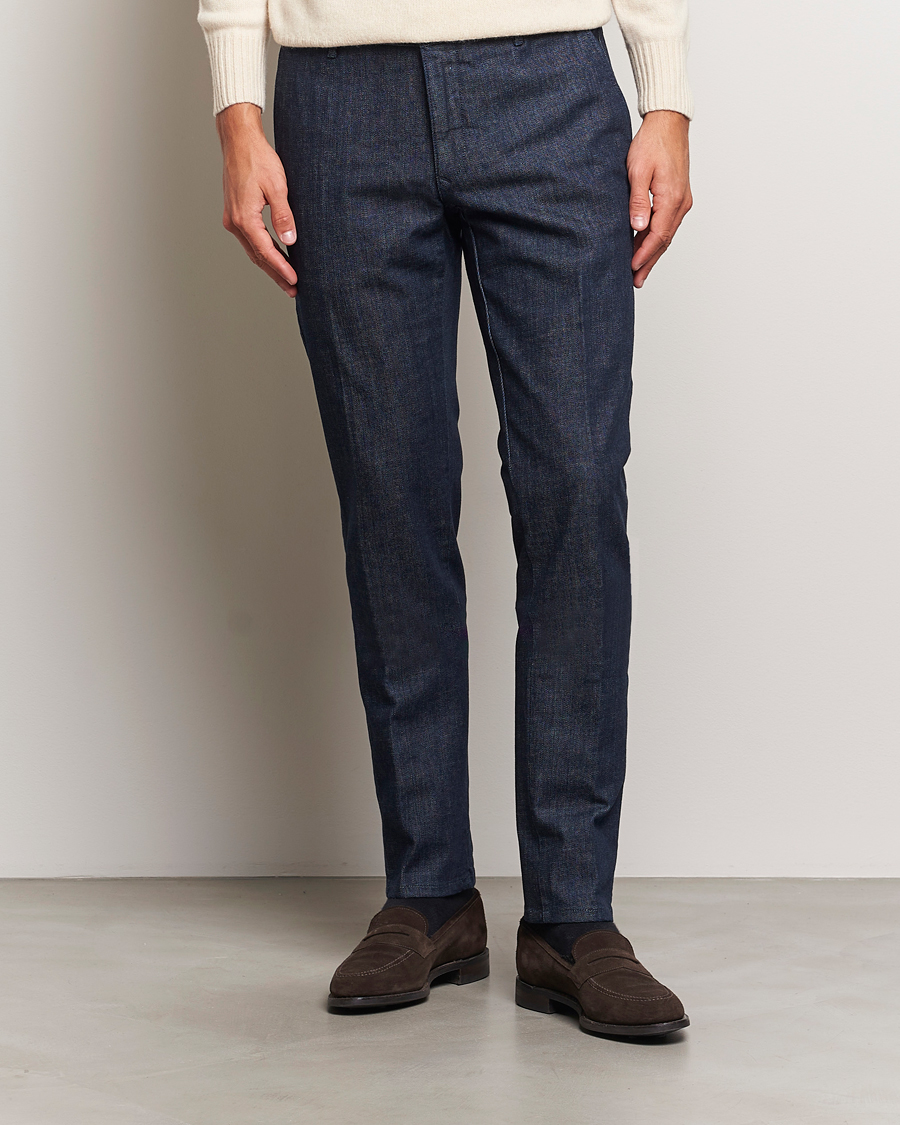 Heren |  | Incotex | Slim Fit Denim Slacks Dark Blue