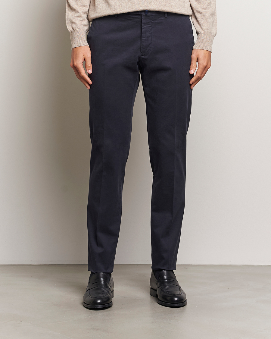 Heren |  | Incotex | Slim Fit Cotton Stretch Chinos Navy