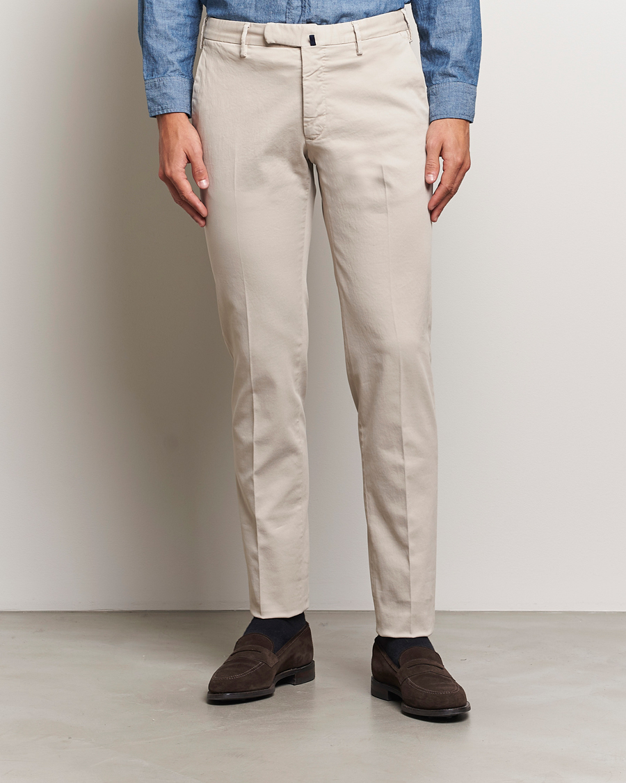 Heren |  | Incotex | Slim Fit Cotton Stretch Chinos Light Beige