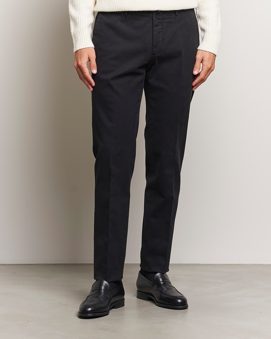 Heren |  | Incotex | Slim Fit Cotton Stretch Chinos Black