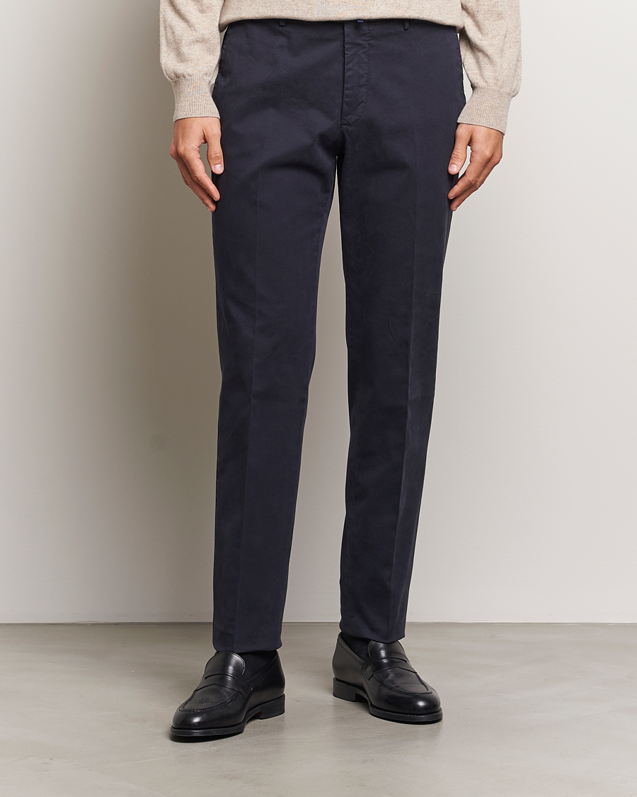 Heren |  | Incotex | Regular Fit Cotton Stretch Chinos Navy