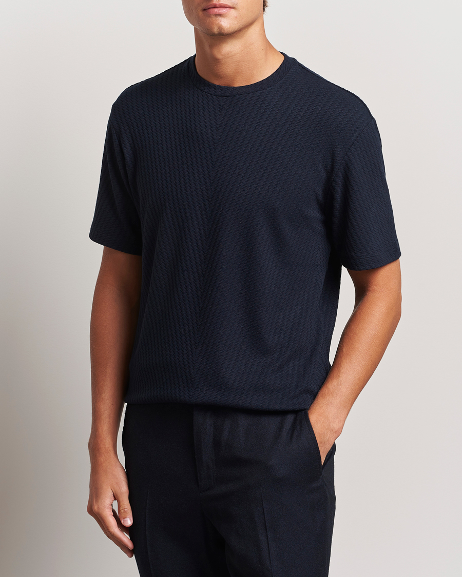 Heren |  | Giorgio Armani | Viscose/Cashmere T-Shirt Midnight