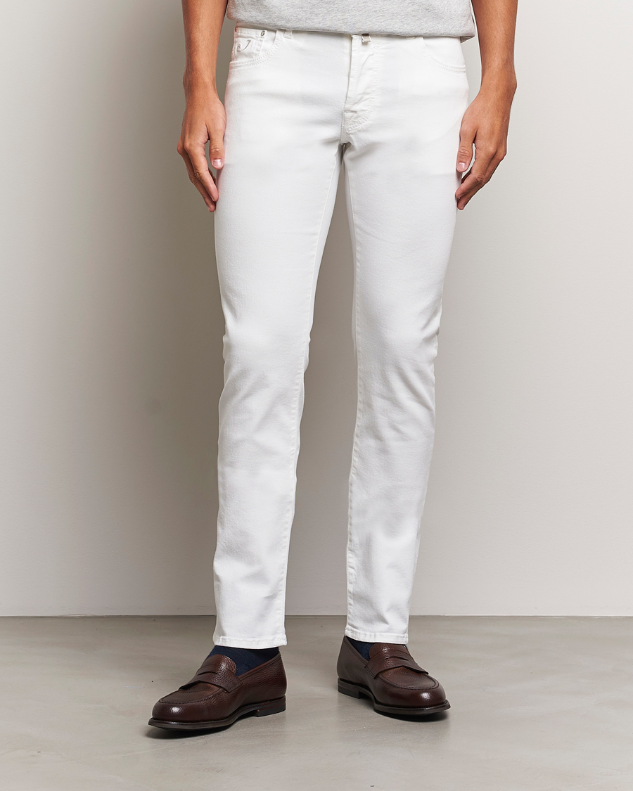 Heren |  | Jacob Cohën | Nick Slim Fit Streatch Jeans White