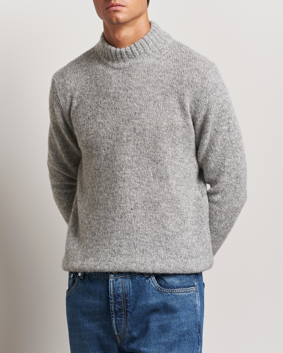 Heren | Kleding | Lardini | Wool/Alpaca Knitted Sweater Grey