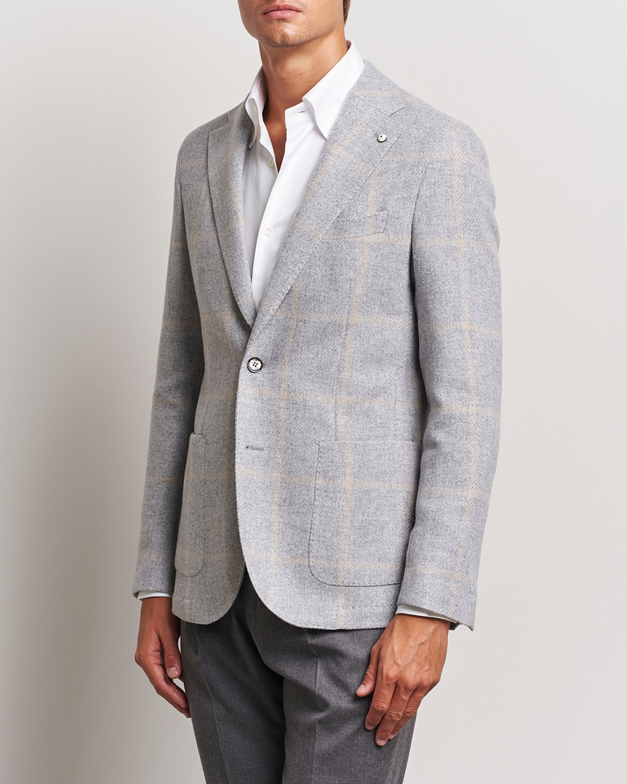 Heren |  | L.B.M. 1911 | Jack Regular Jersey Wool Blazer Light Grey