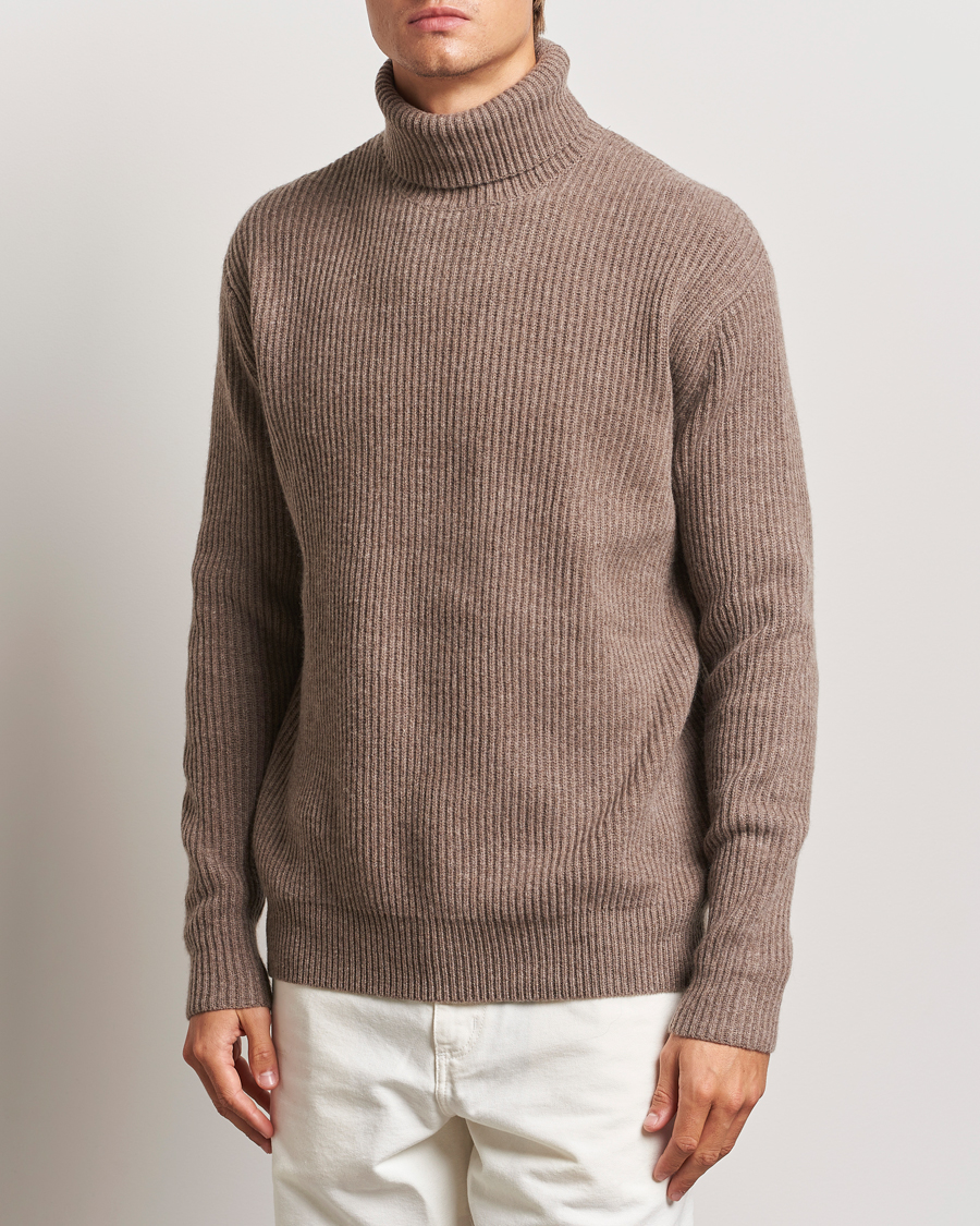 Heren |  | LES DEUX | Eddie Wool Rib Rollneck Mountain Grey Melange