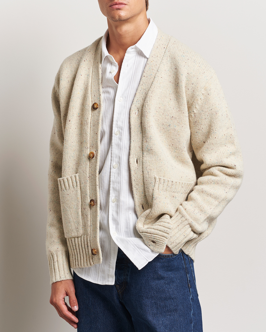 Heren |  | LES DEUX | Gary Fleck Wool Cardigan Light Sand