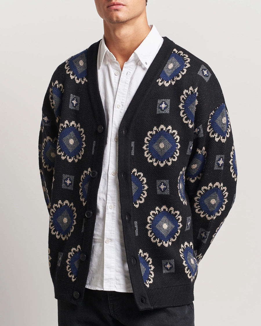 Heren |  | LES DEUX | Aro Paisley Cardigan Black/Blueprint