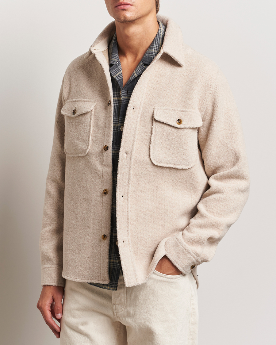 Heren |  | LES DEUX | Lennon Boucle Overshirt Ivory