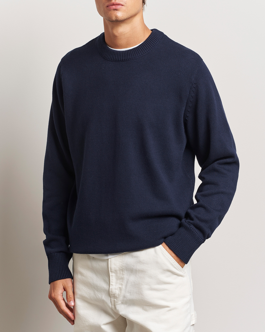 Heren |  | LES DEUX | Gary Cotton Knit 2.0 Dark Navy