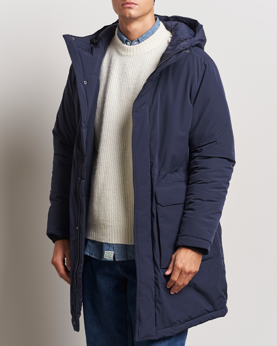 Heren |  | LES DEUX | Channing Padded Parka Coat Dark Navy