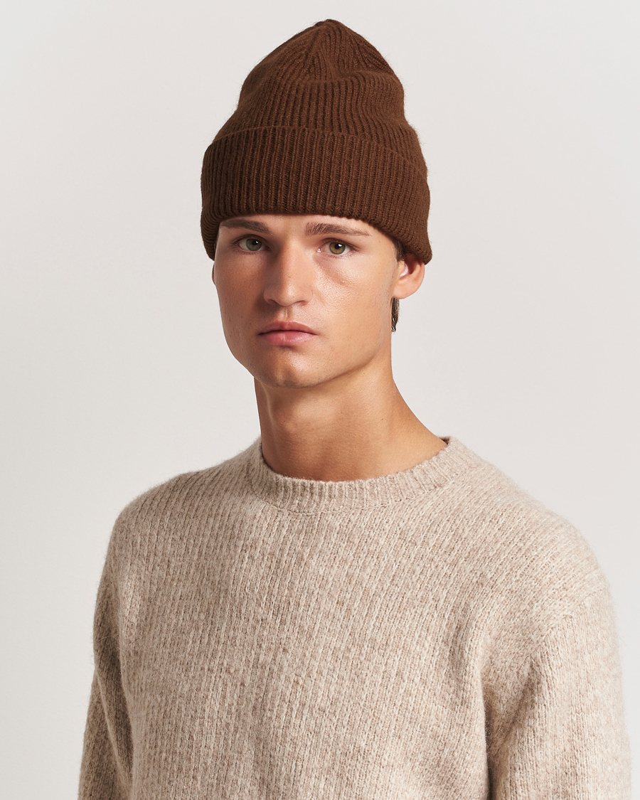 Heren |  | Le Bonnet | Lambswool/Caregora Beanie Walnut