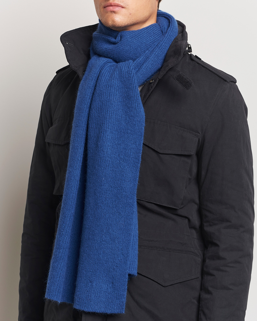 Heren |  | Le Bonnet | Lambswool/Caregora Scarf Marin