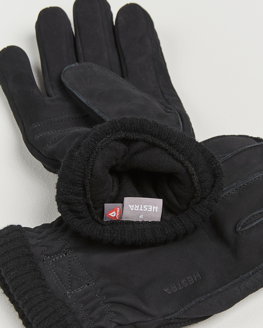 Heren |  | Hestra | Joar Primaloft Lined Nubuck Glove Black