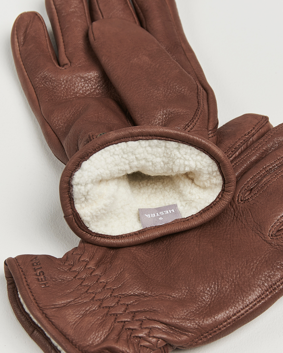 Heren |  | Hestra | Burensvik Deerskin Wool Pile Glove Cork