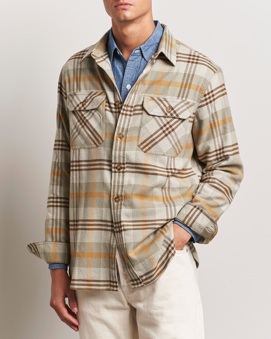 Heren |  | Pendleton | Burnside Flannel Shirt Tan Plaid