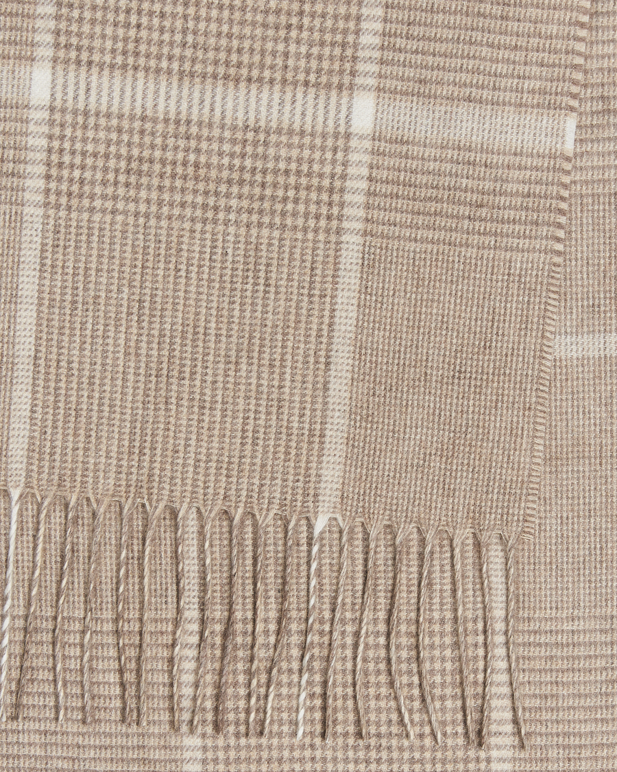 Heren |  | Piacenza Cashmere | Cashmere/Silk Overcheck Scarf Beige