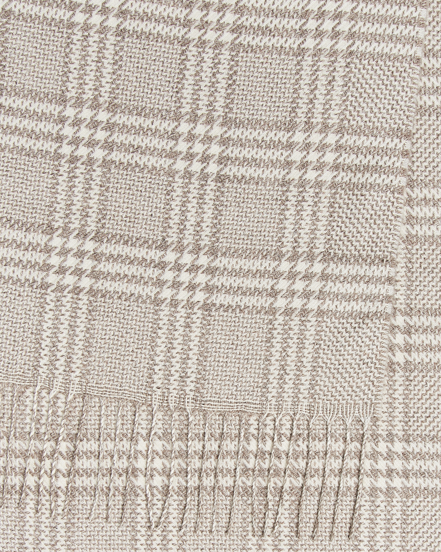 Heren |  | Piacenza Cashmere | Cashmere/Silk Houndstooth Scarf Light Beige